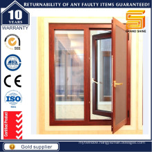 Customzied Double Glazing Aluminium Casement Window with Shutter